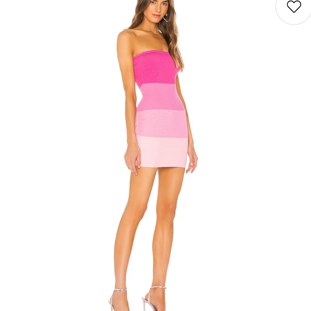 Superdown Revolve Pink ombré Strapless mini dress size XS